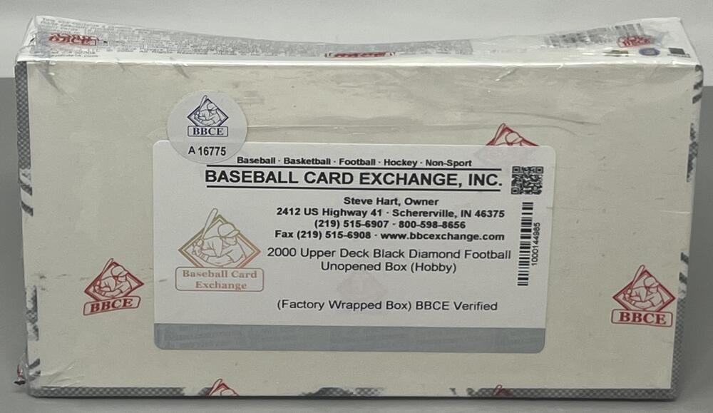 2000 Upper Deck Black Diamond Football Hobby Box Tom Brady RC Year BBCE Image 3