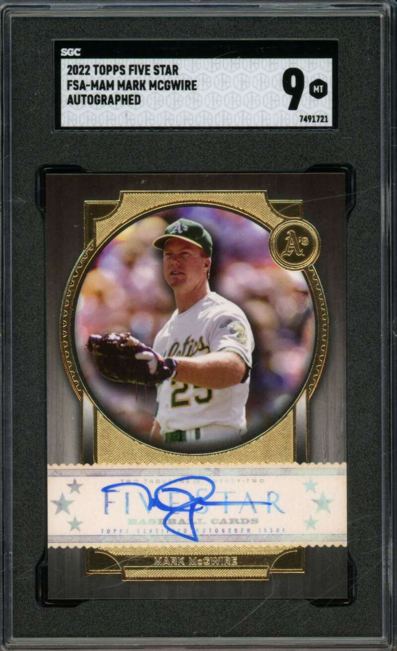 Mark McGwire Card 2022 Topps Five Star Autographed #FSA-MAM SGC 9 Image 1