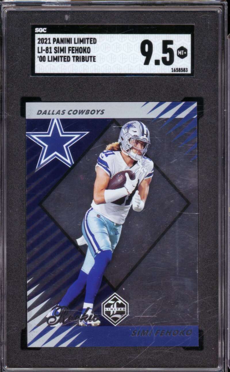 Simi Fehoko Rookie Card 2021 Panini Limited '00 Limited Tribute #LI-81 SGC 9.5 Image 1