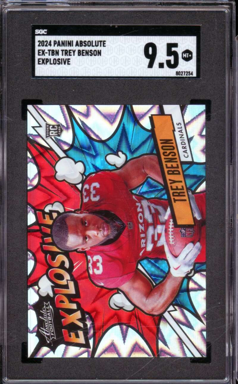 Trey Benson Rookie Card 2024 Panini Absolute Explosive SGC 9.5 Image 1