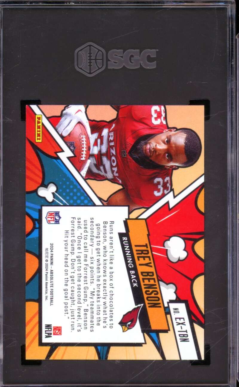 Trey Benson Rookie Card 2024 Panini Absolute Explosive SGC 9.5 Image 2