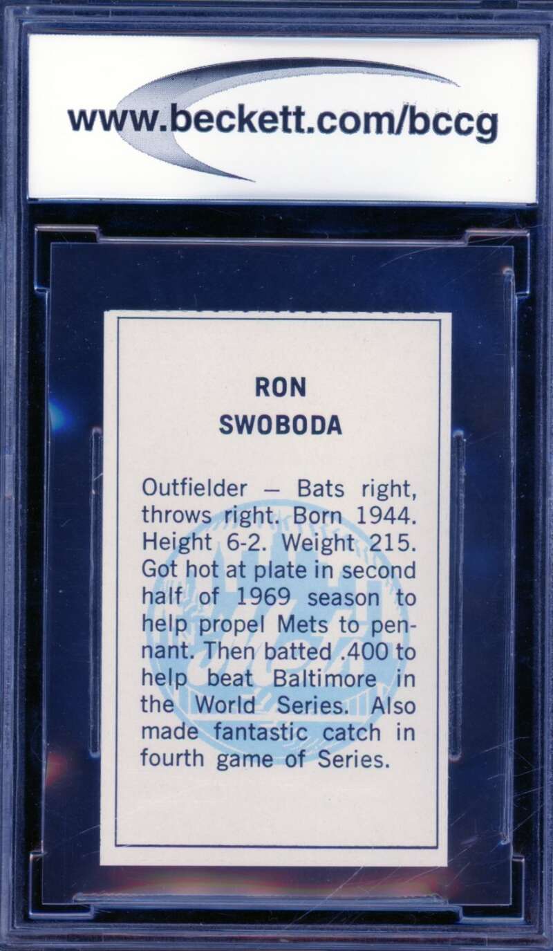 Ron Swoboda Card 1971 Dell Today's Team Stamps #166 BGS BCCG 9 Image 2