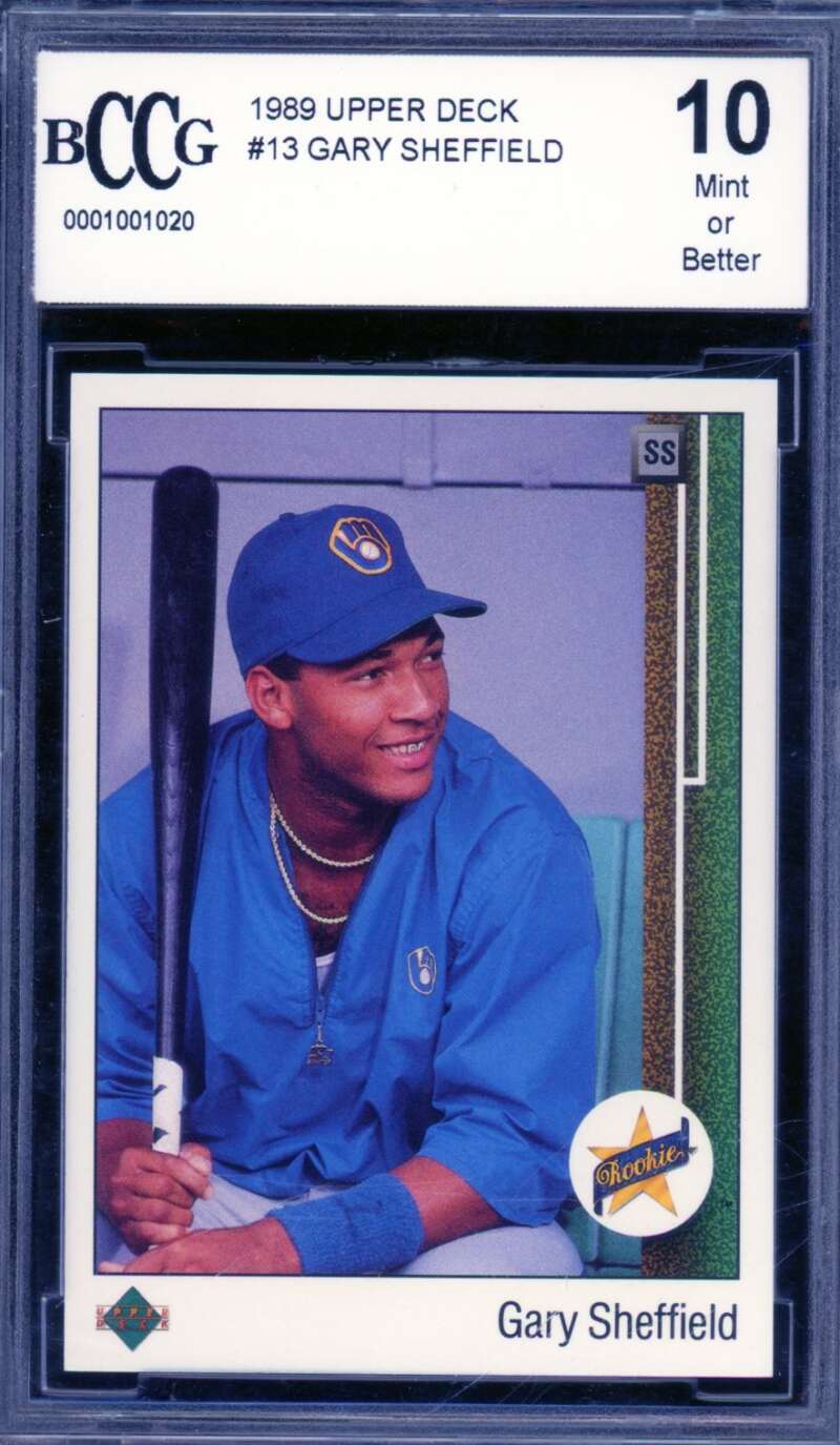 Gary Sheffield Rookie Card 1989 Upper Deck #13 BGS BCCG 10 Image 1
