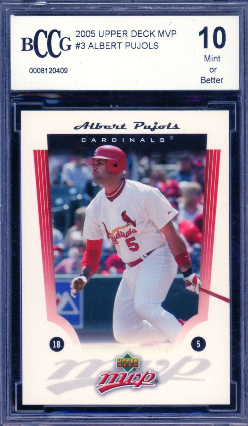 Albert Pujols Card 2005 Upper Deck MVP #3 BGS BCCG 10 Image 1