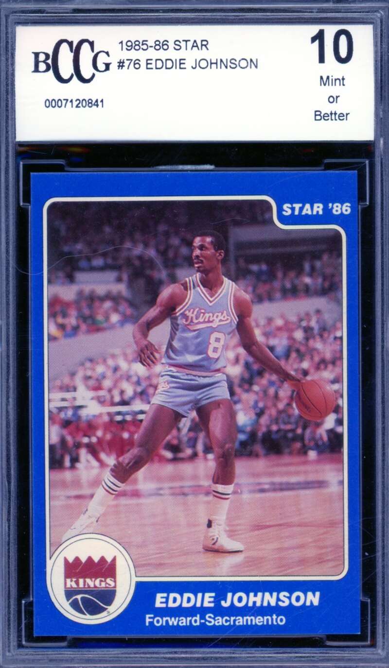 Eddie Johnson Card 1985-86 Star #76 BGS BCCG 10 Image 1