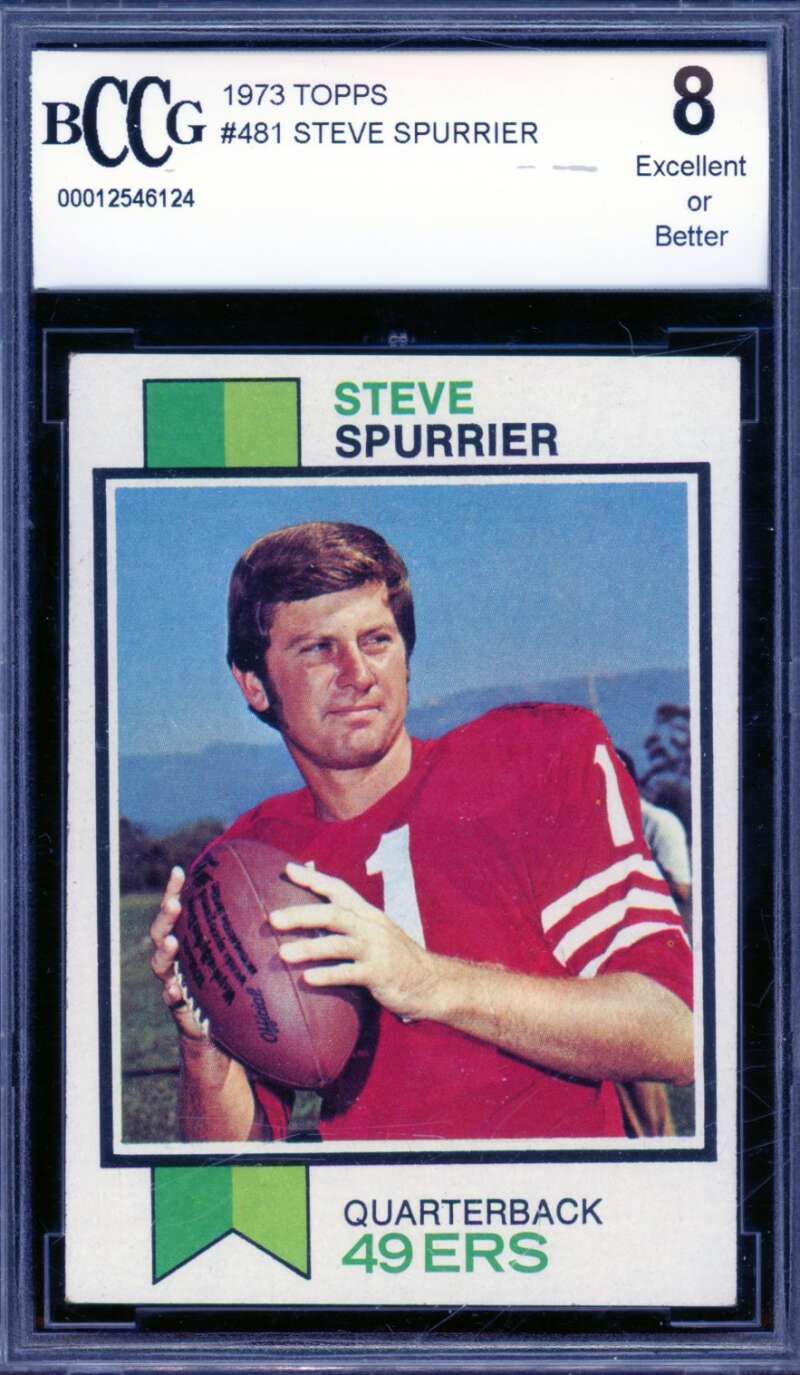 Steve Spurrier Card 1973 Topps #481 PSA 8 Image 1
