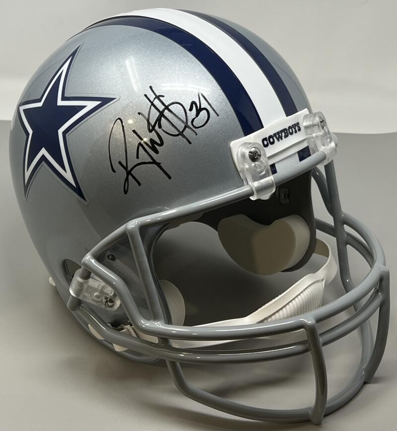 Roy Williams Autograph Cowboys Replica Full Size Football Helmet JSA Authentic Image 1