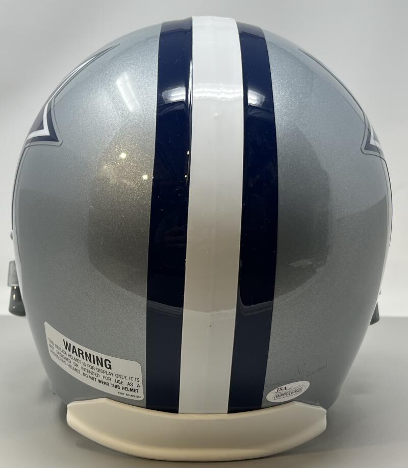 Roy Williams Autograph Cowboys Replica Full Size Football Helmet JSA Authentic Image 3