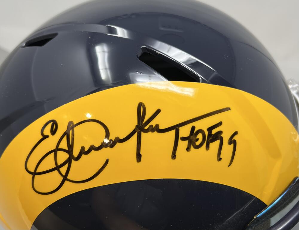 Eric Dickerson Autograph Rams Replica Full Size Football Helmet BAS Authentic Image 4