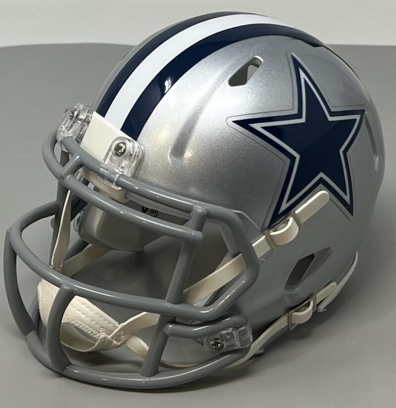 CeeDee Lamb Autograph Signed Cowboys Mini Football Helmet Fnatics Authentic Image 2