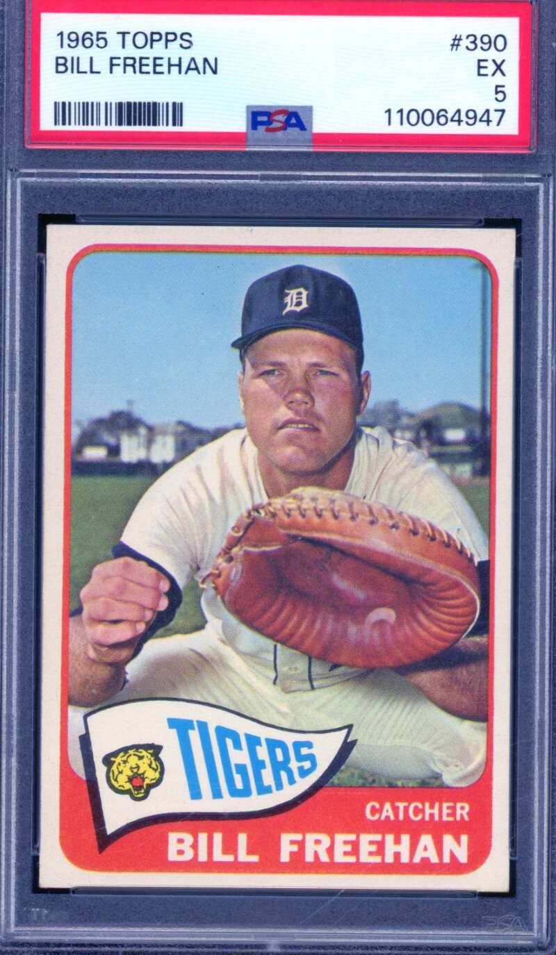Bill Freehan Card 1965 Topps #390 PSA 5 Image 1