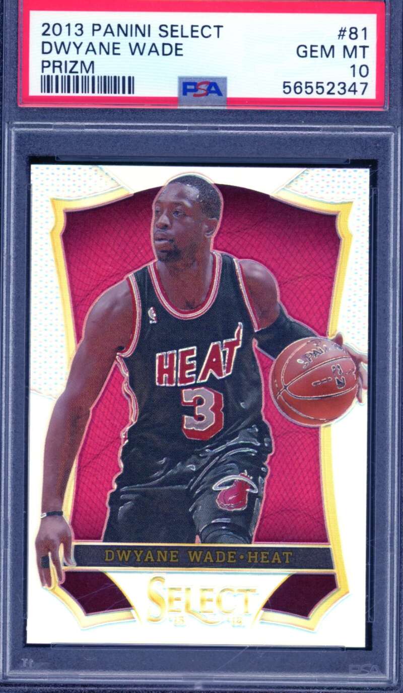 Dwyane Wade Card 2013-14 Panini Select Prizm #81 PSA 10 Image 1