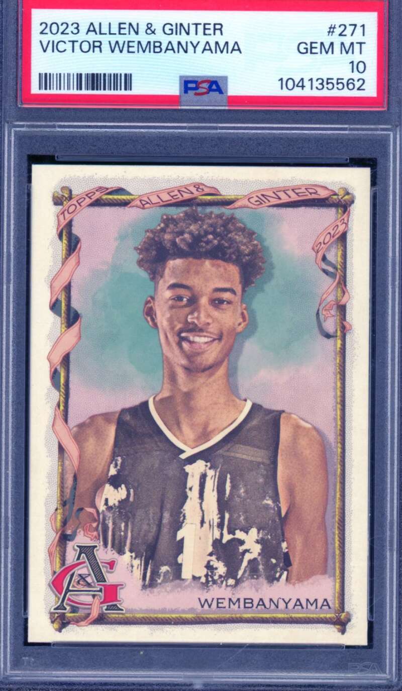 Victor Wembanyama Rookie Card 2023-24 Allen Ginter #271 PSA 10 Image 1