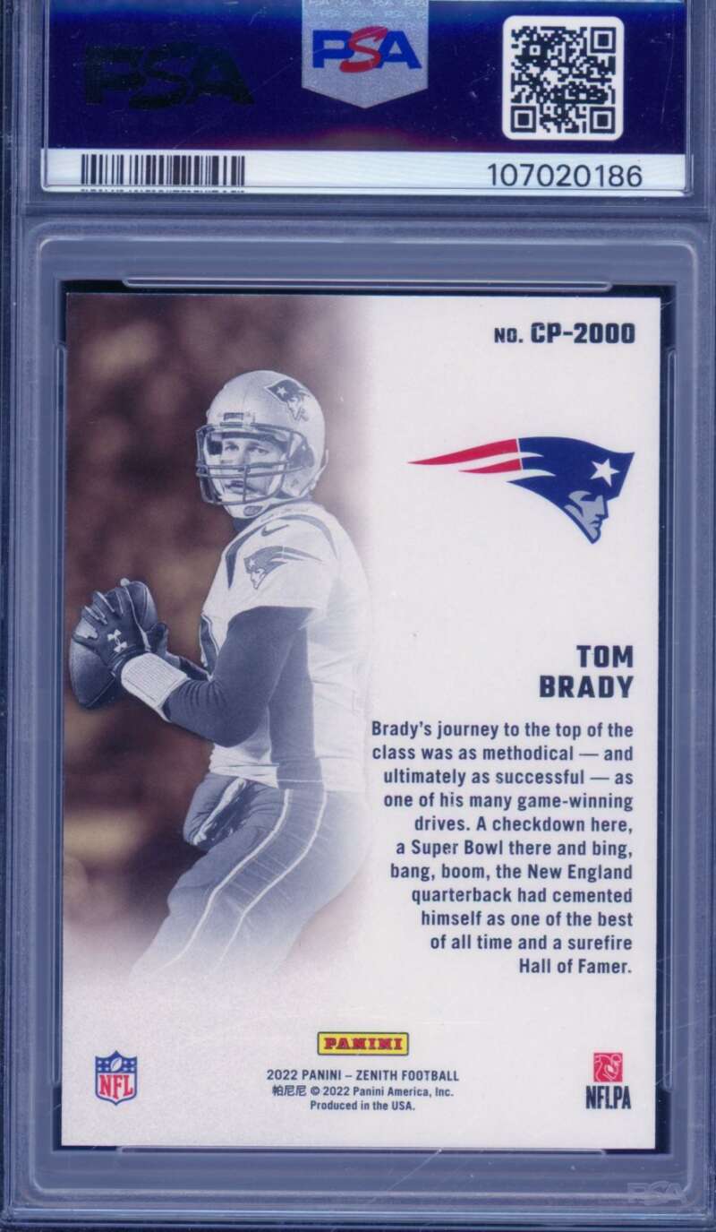 Tom Brady Card 2022 Zenith Class President #CP2000 PSA 9 Image 2