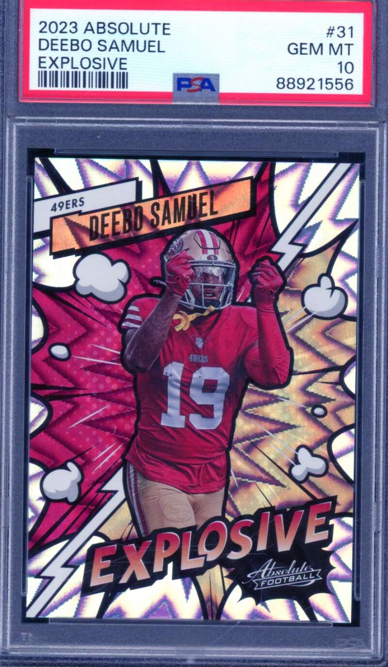 Deebo Samuel Card 2023 Absolute Explosive #31 PSA 10 Image 1