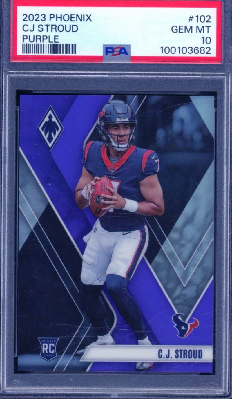 C.J. Stroud Rookie Card 2023 Phoenix Purple (87/125) #102 PSA 10 Image 1