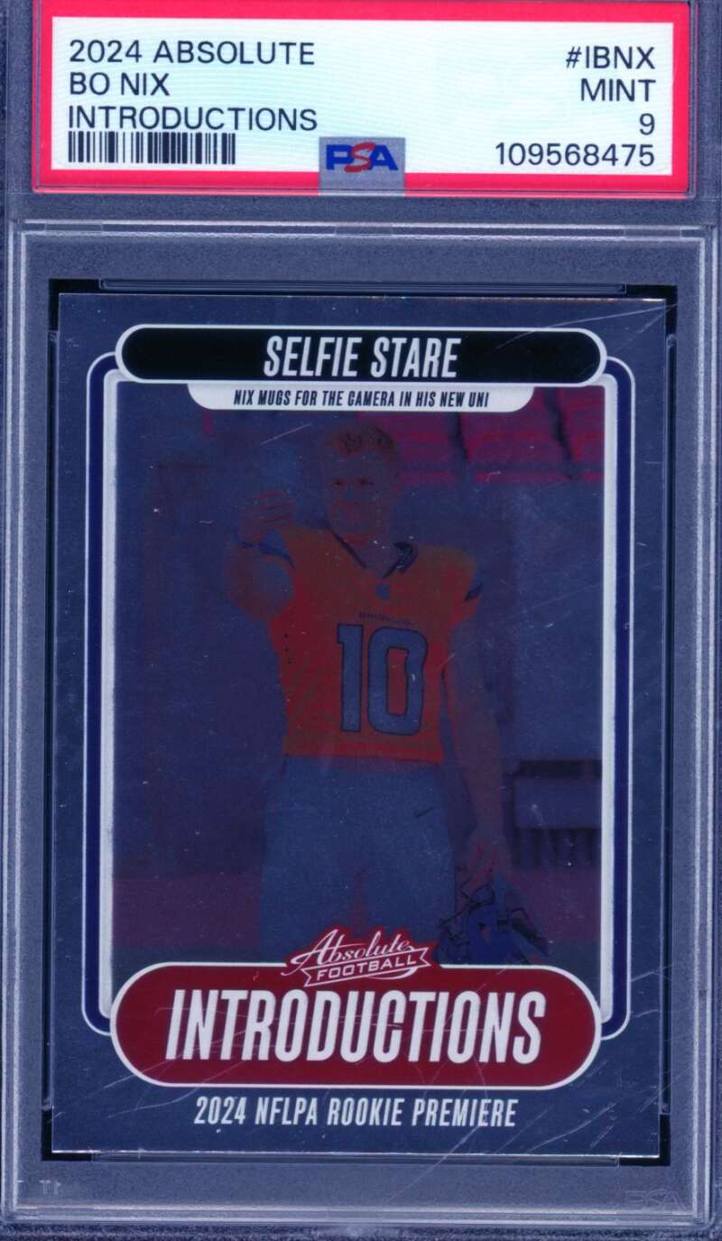 Bo Nix Rookie Card 2024 Absolute Introductions #IBNX PSA 9 Image 1