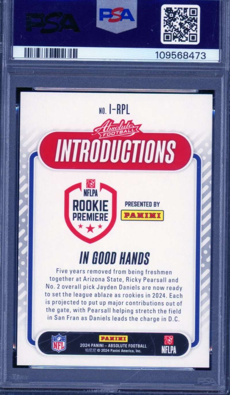 Ricky Pearsall Rookie Card 2024 Absolute Introductions #IRPL PSA 8 Image 2