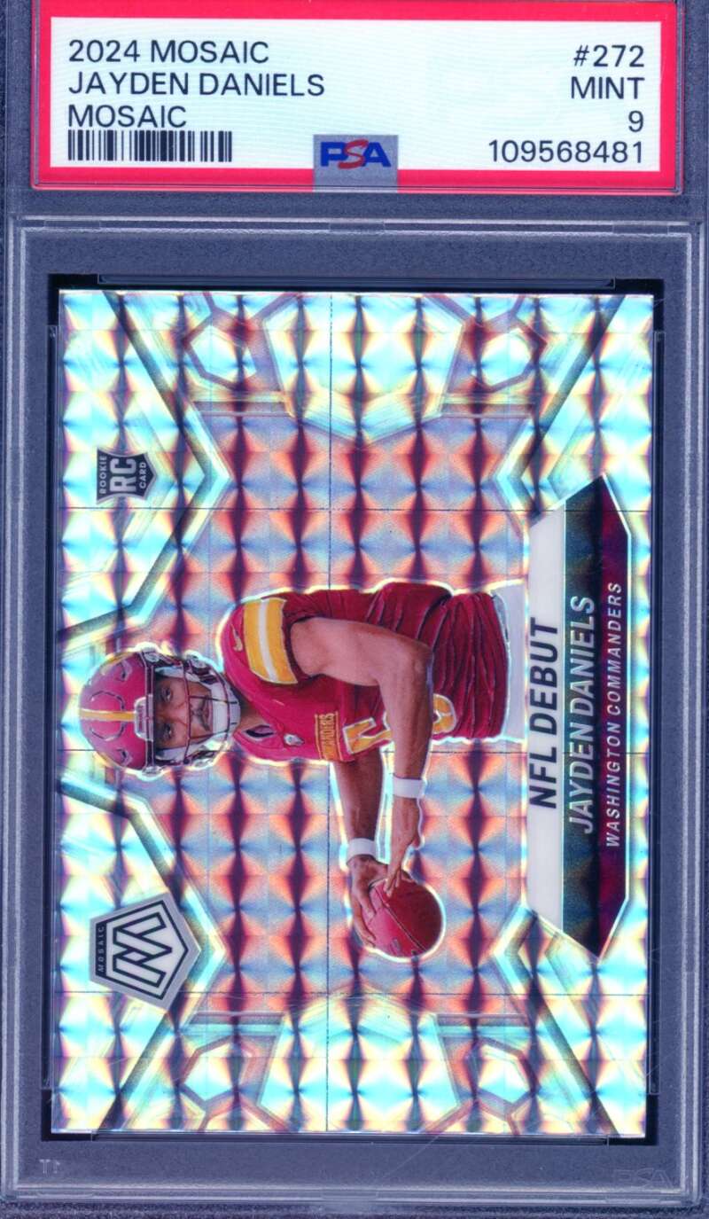 Jayden Daniels Rookie Card 2024 Mosaic Mosaic #272 PSA 9 Image 1