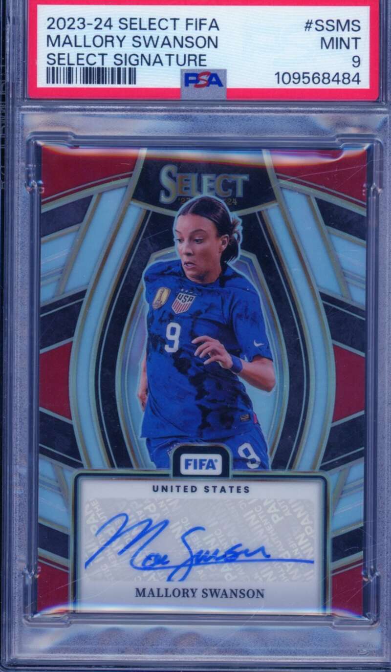 Mallory Swanson Card 2023-24 Select Fifa Select Signatures (pop 3) #SSMS PSA 9 Image 1