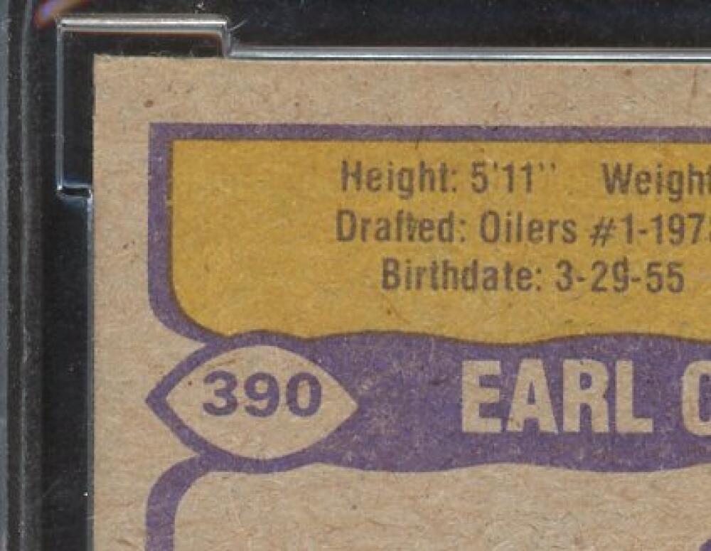 1979 Topps #390 Earl Campbell Rookie Card BGS BCCG 9 Near Mint+ Image 7