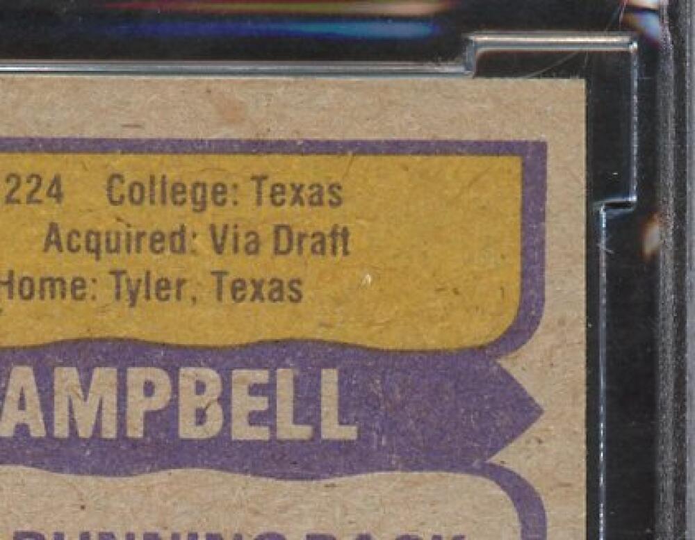 1979 Topps #390 Earl Campbell Rookie Card BGS BCCG 9 Near Mint+ Image 8