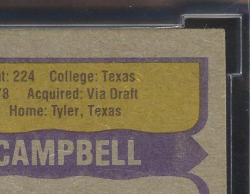 1979 Topps #390 Earl Campbell Rookie Card BGS BCCG 9 Near Mint+ Image 8