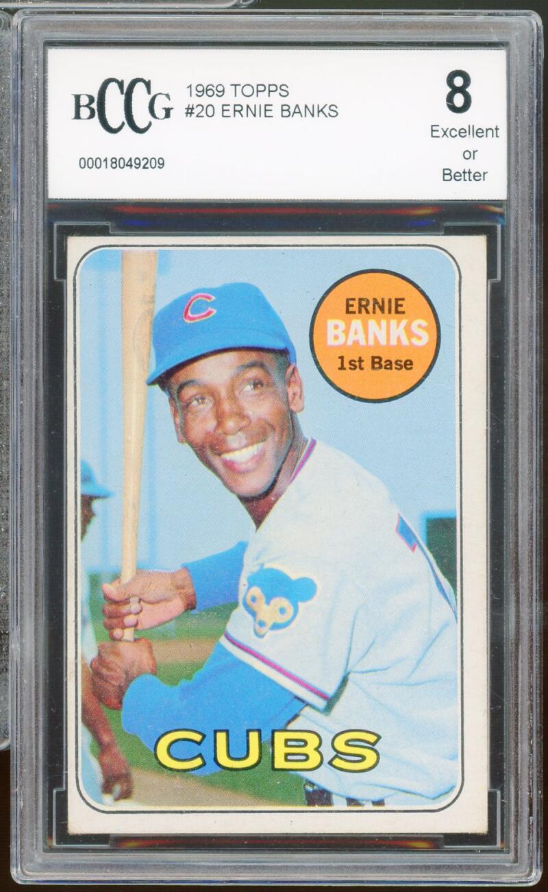 1969 Topps #20 Ernie Banks Card Image 1