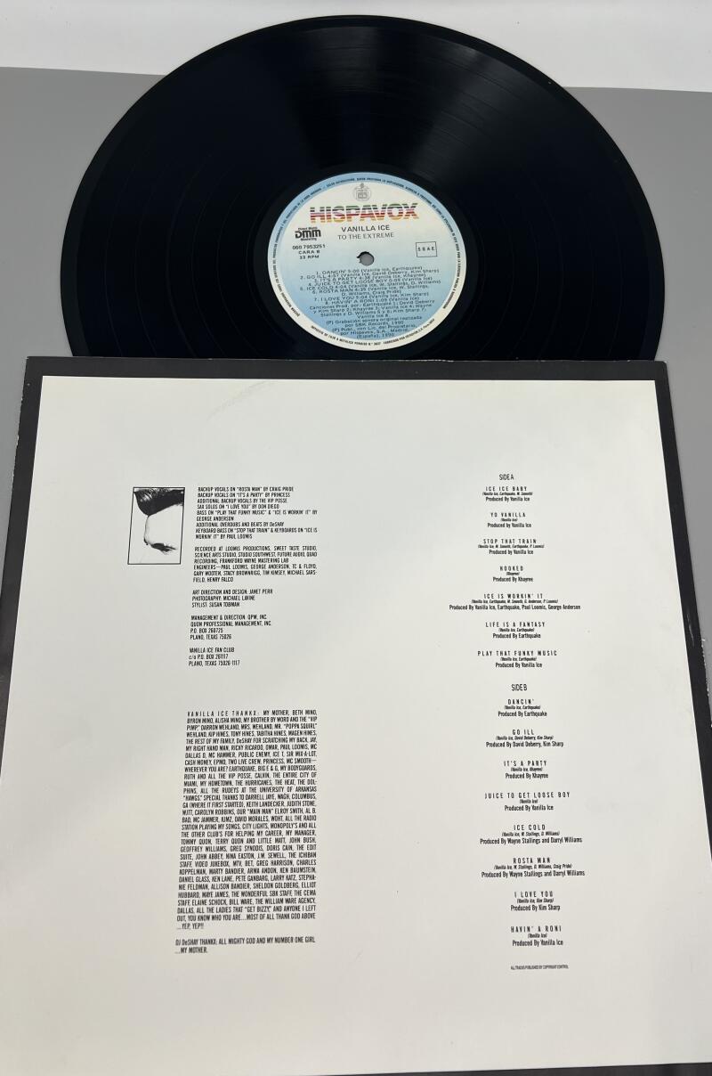 1990 Ultrax/SBK Records Vanilla Ice To The Extreme Full Size Vinyl Record LP Image 3