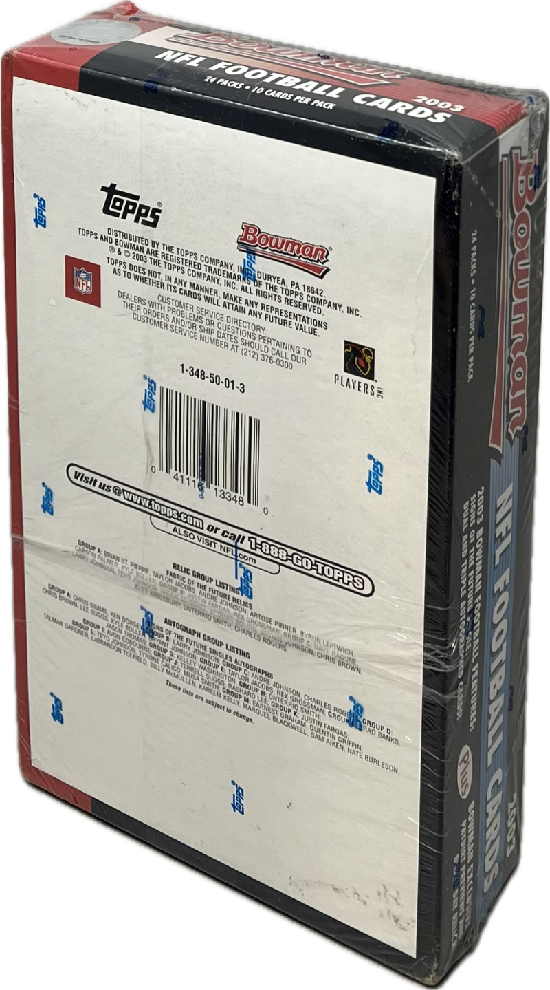 2003 Bowman Football Hobby Box Image 3