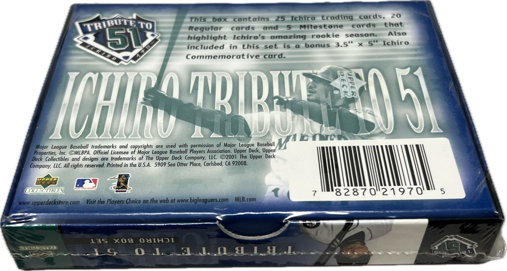2001 Upper Deck Tribute To Ichiro #51 Baseball Set Image 3