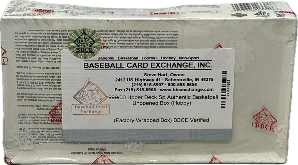 1999-00 Upper Deck Sp Authentic Basketball Box BBCE Image 3