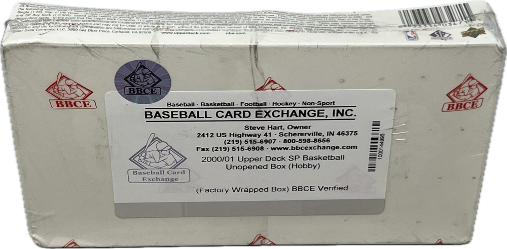 2000-01 Upper Deck SP Authentic Basketball Hobby Box BBCE Image 3