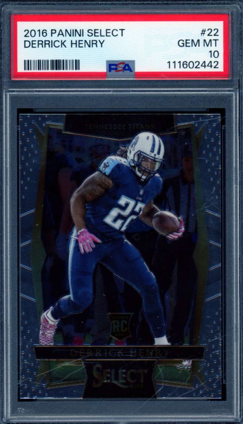 Derrick Henry Rookie Card 2016 Panini Select #22 PSA 10 Image 1