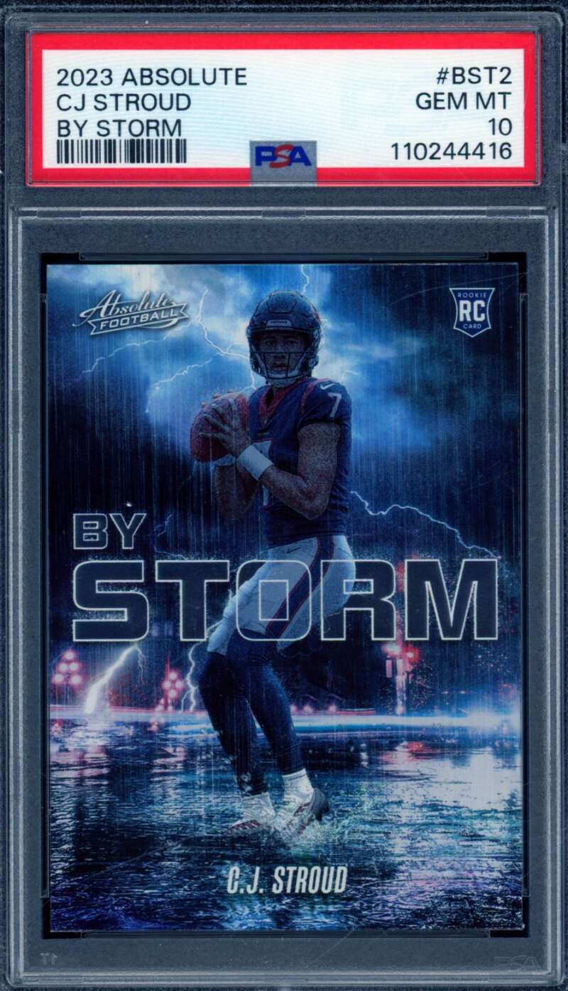 C.J. Stroud Rookie Card 2023 Absolute By Storm #Bst2 PSA 10 Image 1