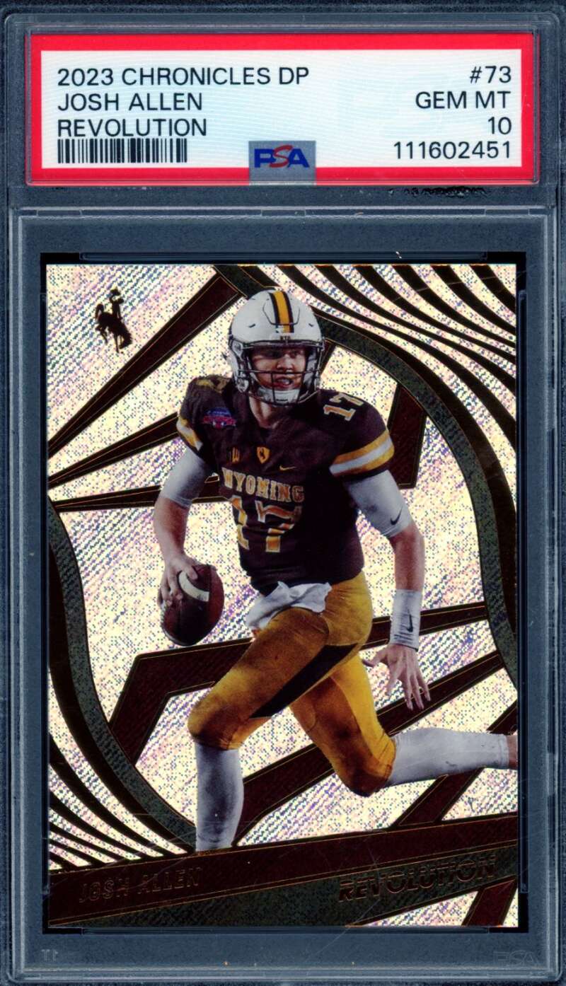 Josh Allen Card 2023 Chronicles DP Revolution (pop 3) #73 PSA 10 Image 1
