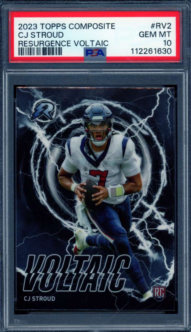 C.J. Stroud Rookie Card 2023 Topps Composite Resurgence Voltaic #RV2 PSA 10 Image 1