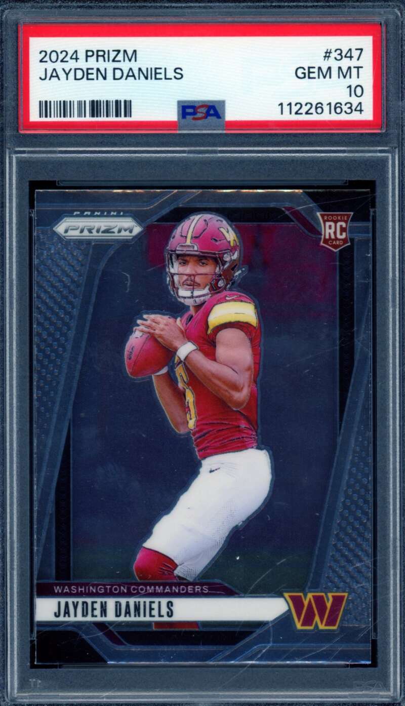 Jayden Daniels Rookie Card 2024 Prizm #347 PSA 10 Image 1