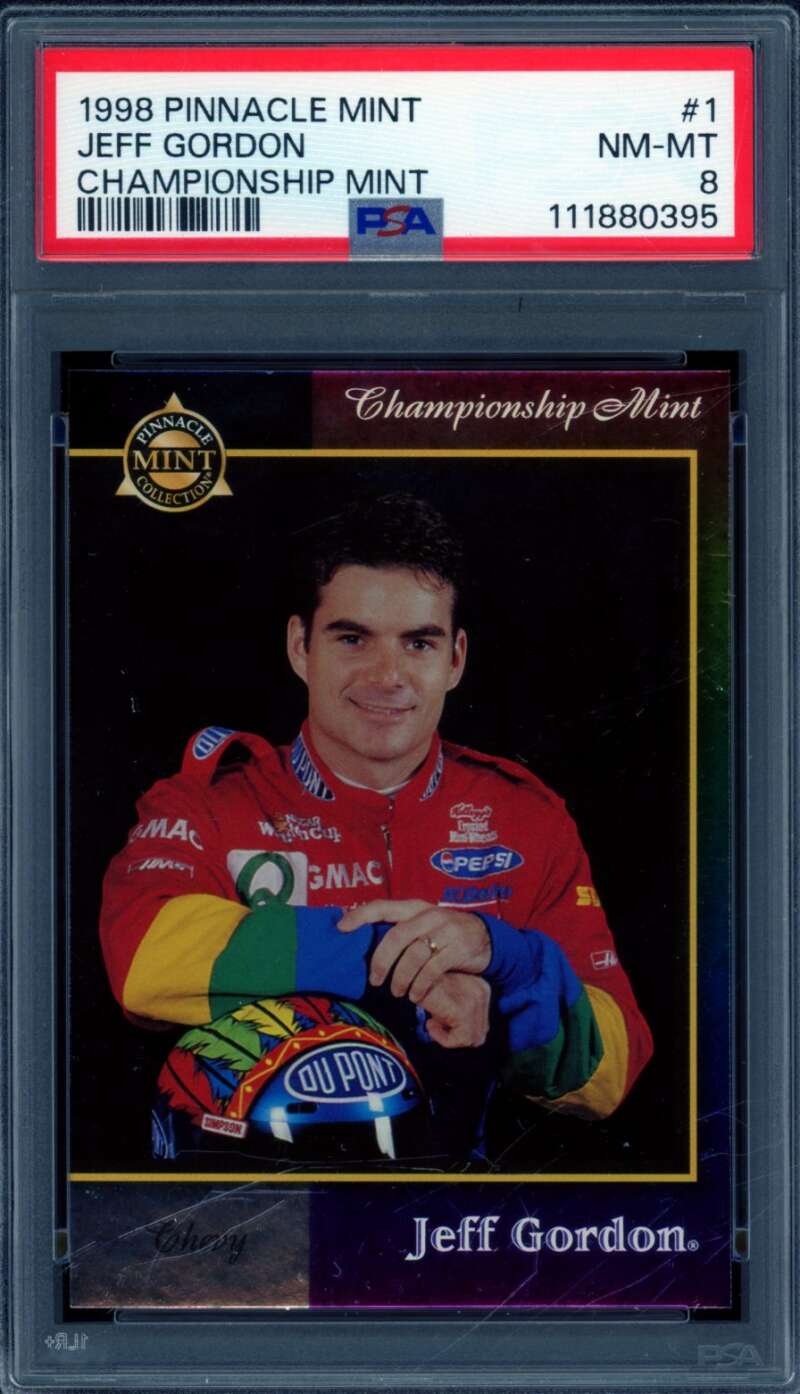 Jeff Gordon Card 1998 Pinnacle Mint Championship Mint (pop 1) #1 PSA 8 Image 1