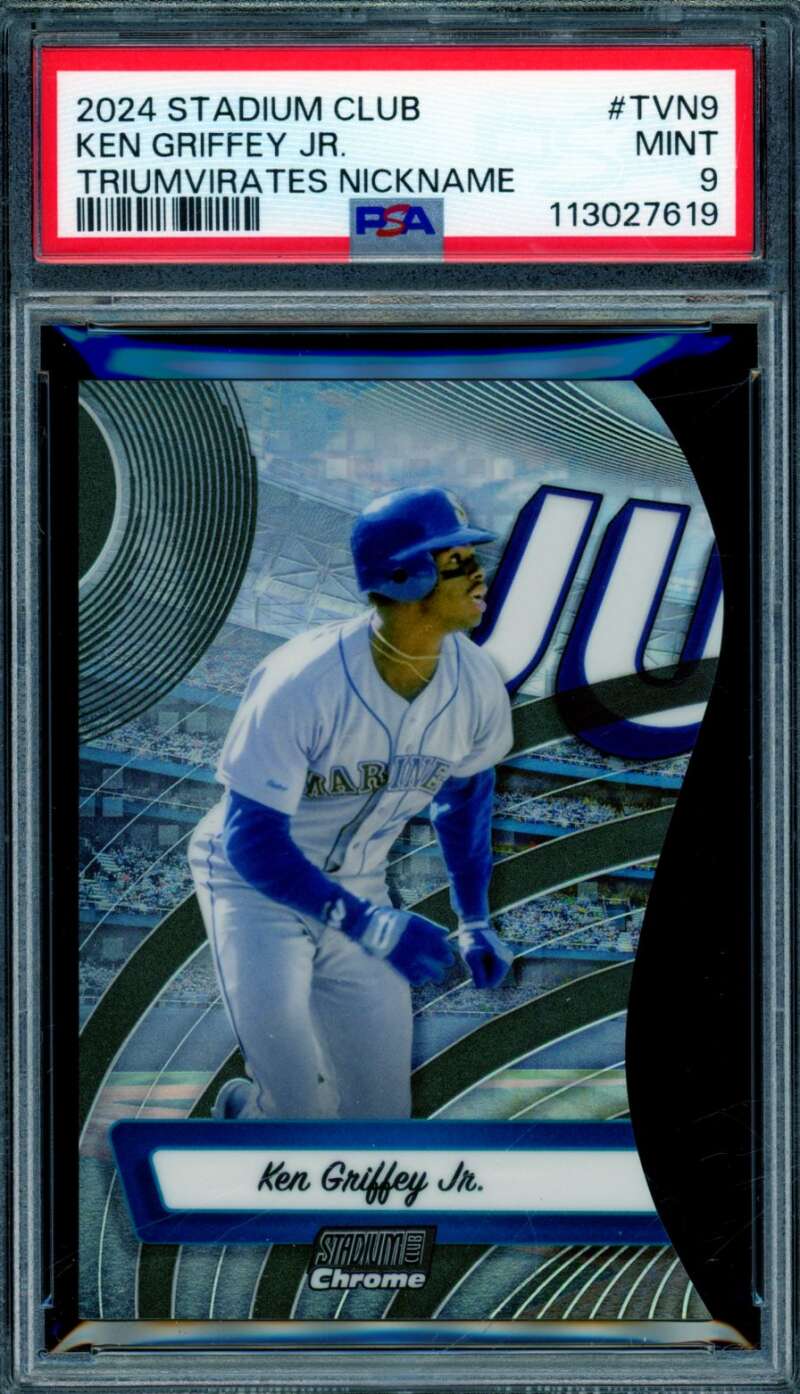 Ken Griffey Jr. Card 2024 Stadium Club Triumvirates Nickname (pop 3) #Tvn9 PSA 9 Image 1