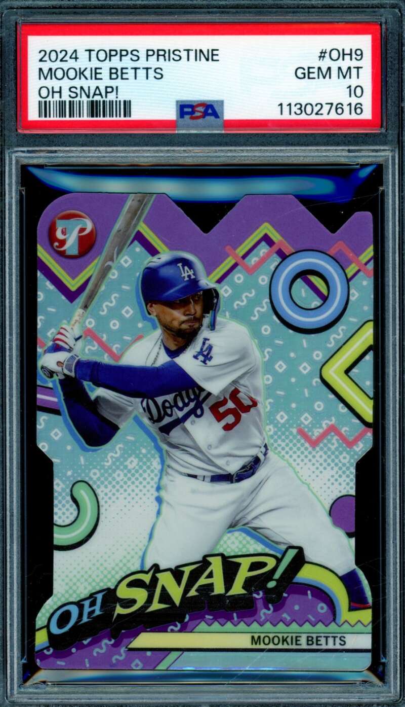 Mookie Betts Card 2024 Topps Pristine Oh Snap (pop 5) #OH9 PSA 10 Image 1