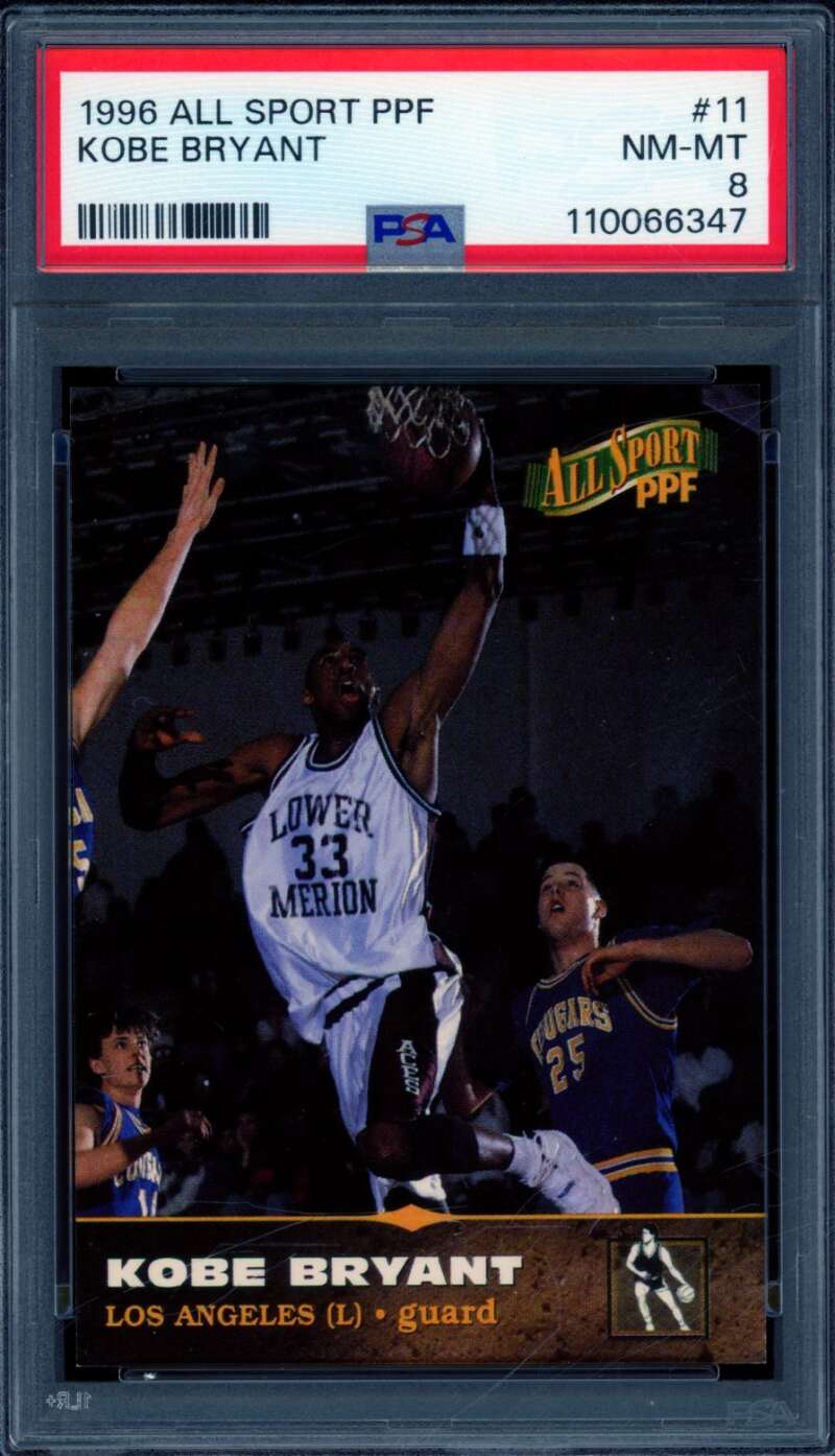 Kobe Bryant Rookie Card 1996 All Sport PPF #11 PSA 8 Image 1