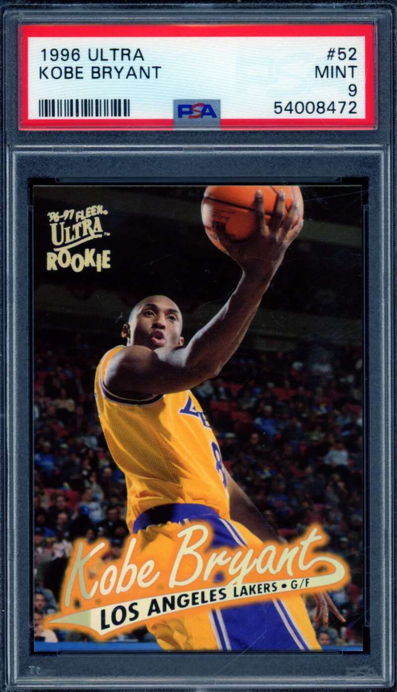 Kobe Bryant Rookie Card 1996-97 Ultra #52 PSA 9 Image 1