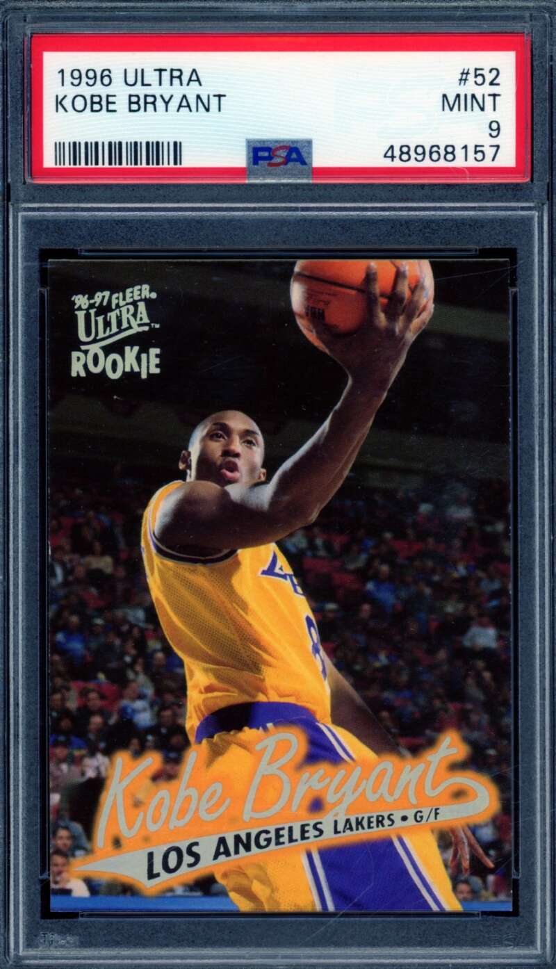 Kobe Bryant Rookie Card 1996-97 Ultra #52 PSA 9 Image 1