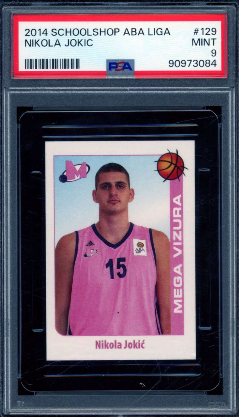 Nikola Jokic Rookie Card 2014-15 Schoolshop Aba Liga #129 PSA 9 Image 1