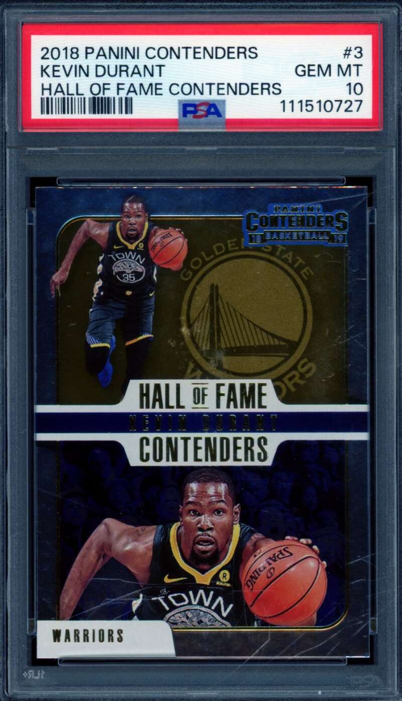 Kevin Durant 2018-19 Panini Contenders Hall Of Fame Contenders (pop 2) #3 PSA 10 Image 1