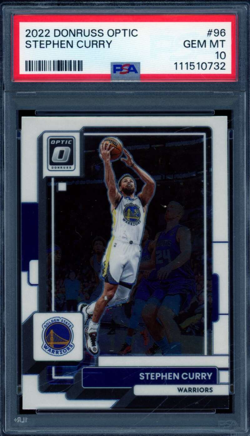 Stephen Curry Card 2022-23 Donruss Optic #96 PSA 10 Image 1