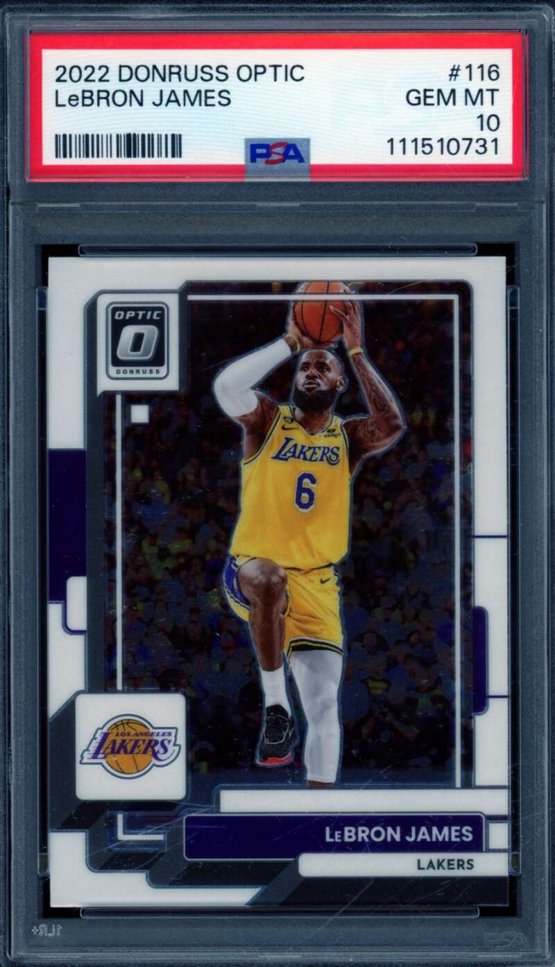 LeBron James Card 2022-23 Donruss Optic #116 PSA 10 Image 1
