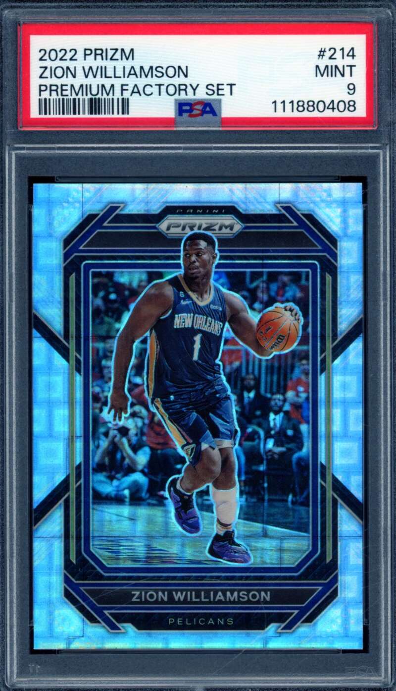 Zion Williamson Card 2022-23 Prizm Premium Factory Set (pop 1) #214 PSA 9 Image 1
