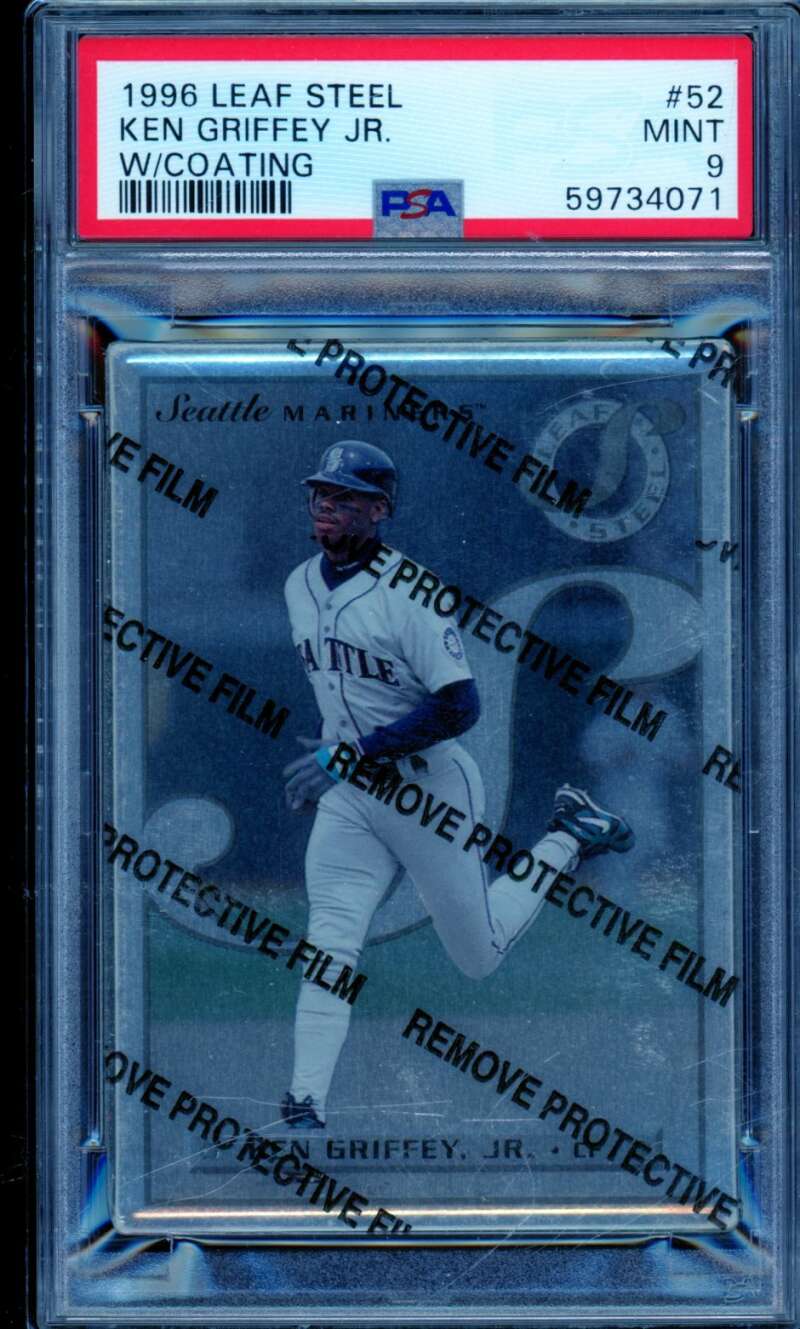 Ken Griffey Jr. Card 1996 Leaf Steel #52 PSA 9 Image 1